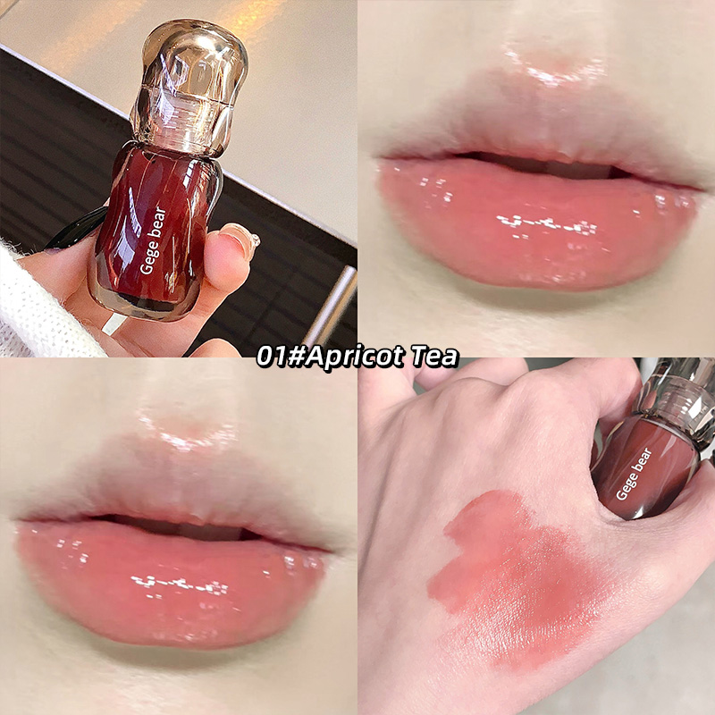 Pomadka do ust Gege Bear Crystal Gloss — Jesienno-zimowa formuła nawilżająca z lustrzanym połyskiem Wykończenie młodzieńczy efekt wypełnienia
