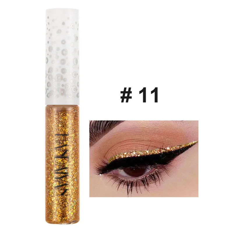 12 Colors Shiny Eye Liners Pigment Silver Rose Gold Color Glitter Liquid Eyeliner Metallic Colorful Makeup For Women — image 13