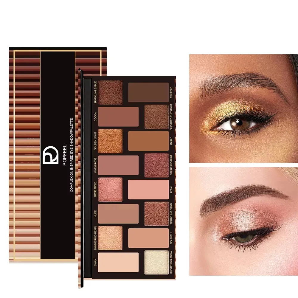 Essential Korean Style Eye Makeup 16 Color Eyeshadow Palette Matte Finish Waterproof Sweatproof Long Lasting and Smudge Proof — image 2