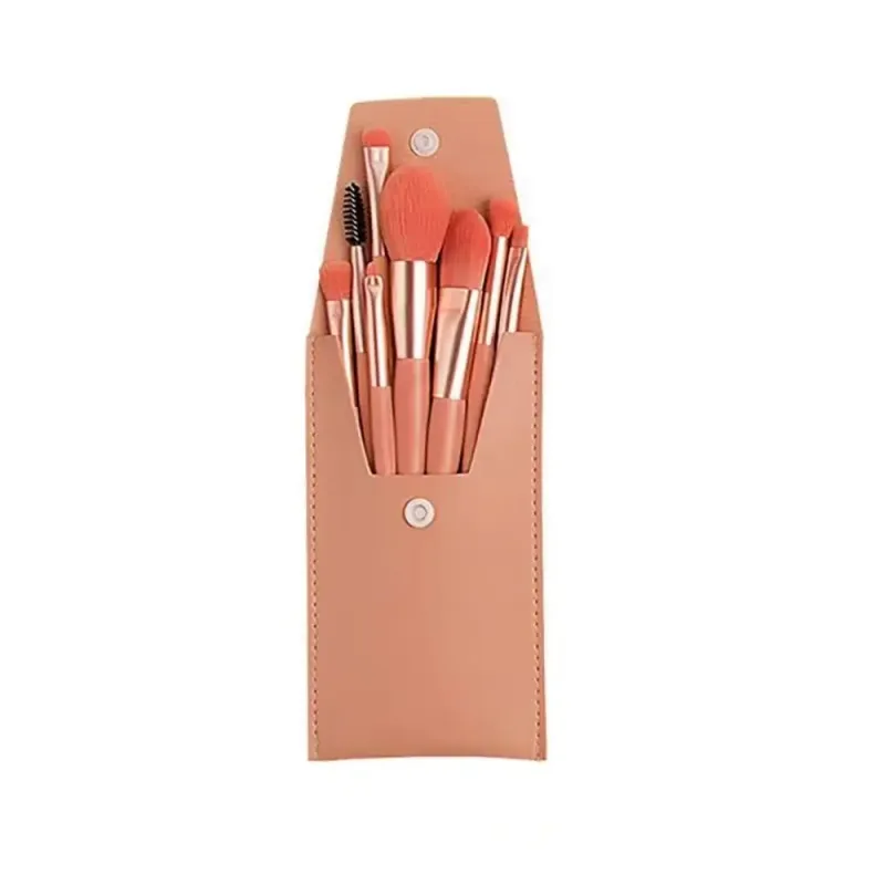 8pcs/set portable Soft Bristle Make Up Brushes Premium Synthetic With Bag Eyeshadow Brush Eye Facial Beauty Foundation tool