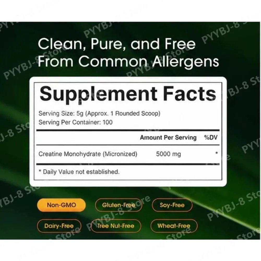 Creatine Monohydrate Powder Micronized Unflavored Training Performance Support Energy Endurance Strength 500 G（1.1lb）