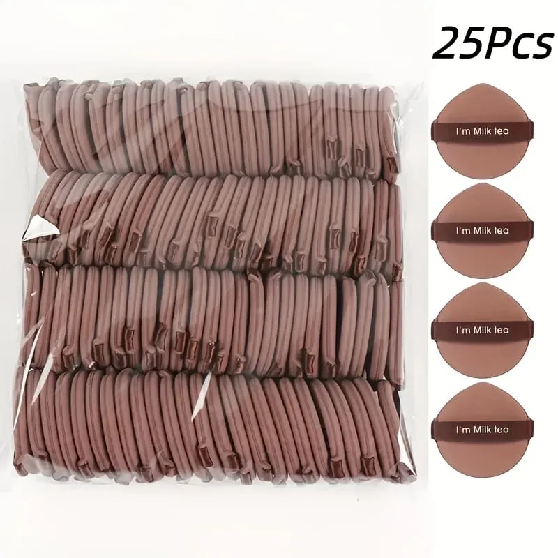 25 Wet-and-Dry Makeup Sponges Suitable for Foundation Concealer and Loose Powder; and Professional Makeup Application