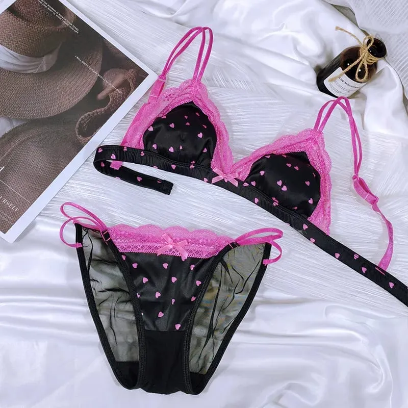 Classic French Bralette Without Underwire Elegant Lace Small Cup Lingerie Fashion Girl 3-Piece Bra Set with Soft Shaped Cup — image 14
