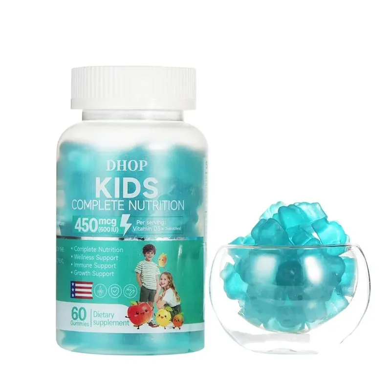Kids Multivitamin Gummies Vitamin D3 C Zinc B Vitamins Immune Support Daily Wellness Nutrition Fruit Flavor 60 Gummies