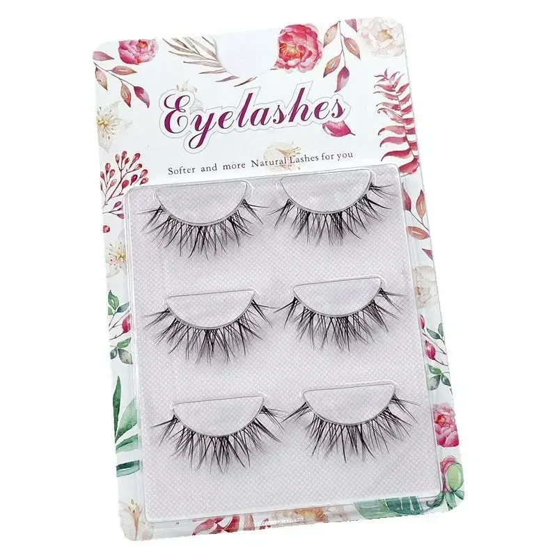 HBZGTLAD3pairsTransparent Terrier Simulation Eye Tail with Long Air Eyelashes Pairs Natural 3D Mink False Eyelashes Makeup Fake — image 5