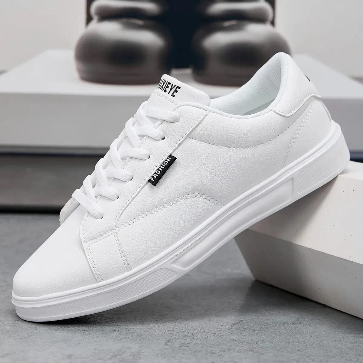 Men Shoes Comfortable Casual For Women White Leather Sneakers Lightweight Walking Flat Outdoor Sport Running Tennis Zapatillas