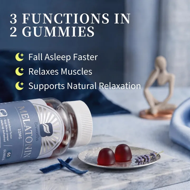 B BEWORTHS Việt Quất Melatonin 10mg Gummies Ngủ Sáng Tạo Thuốc Ngủ Melatonin cho Giấc Ngủ Thư Giãn Cho Người Lớn