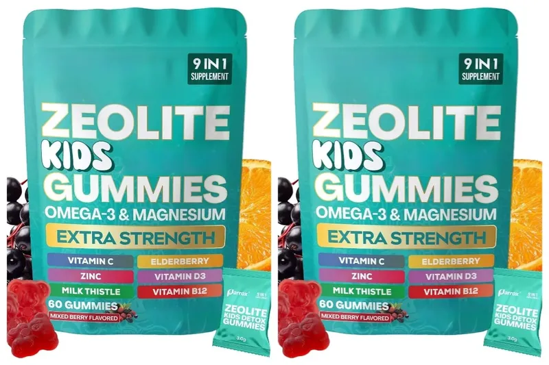 Kids Multivitamin Gummies with Omega 3 Magnesium Zinc Vitamin C D3 B12 Mixed Berry Flavor Daily Wellness Supplement 60 Gummies — image 8