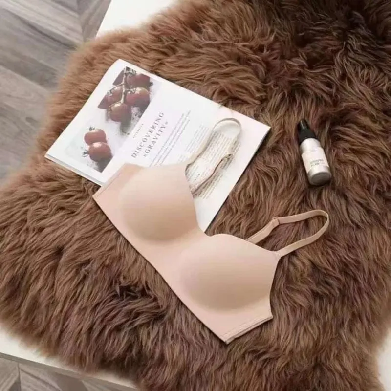 Soft Comfort Wireless Bra Breathable Fabric Thin Cup Push Up Bra Gathered Design Non-Wire Tube Top Bras Lingerie Beauty
