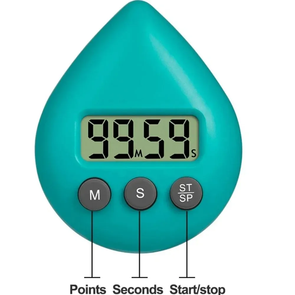 Waterproof Shower Clock Timer Splash Resistant Timer Magnetic Digital Timer Sports Visual Clock for Home Office School Kitchen — image 2