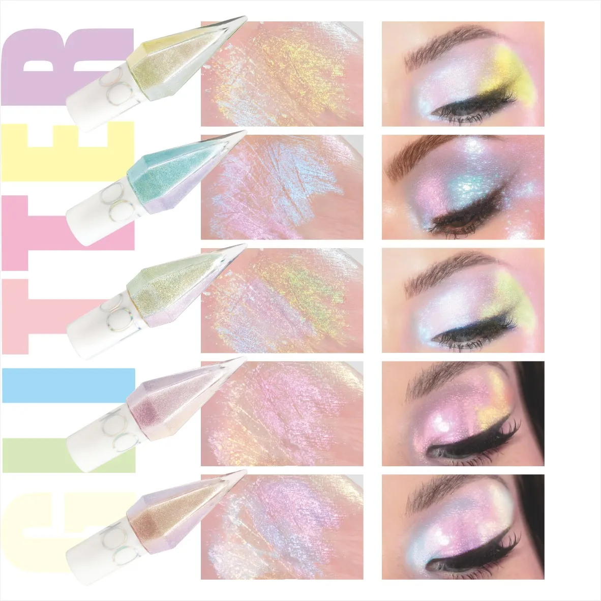 5Color Waterproof Chameleon Liquid Eyeshadow Shiny Long-Lasting Mini Sparkling Eye Shadow Metallic Pink Purple Stage Eyes Makeup — image 5