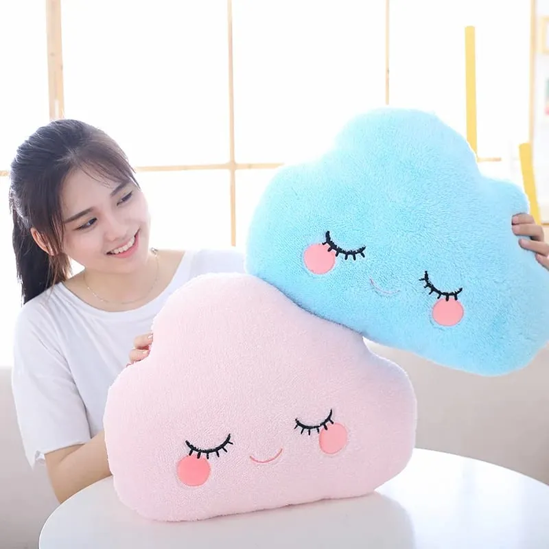 Fantastische Star Cloud Moon Rainbow Pluche Kussen Gevuld Sky Natuurlijk Kussen Geel Roze Blauw Verlegen Emotie Plushie Decoratie Cadeau — image 3