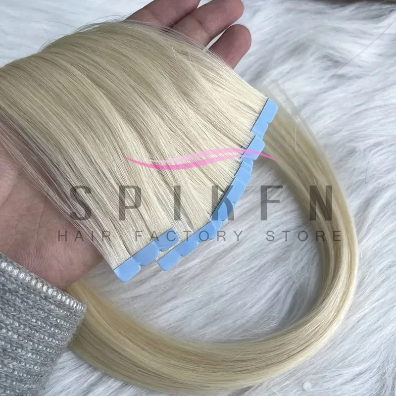 Mini Tape In Human Hair Extensions 12"-20" Machine Remy Skin Weft Adhesive Tape Hair Natural Black Tape Ons 10pcs for Women — image 12