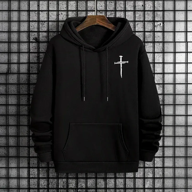 2025 Hot Sale Men's Hoodie Man of Faith Jesus Print Hooded Sweatshirts Autumn Winter Daily Casual Sporty Fashion Hoody Outerwear — image 14