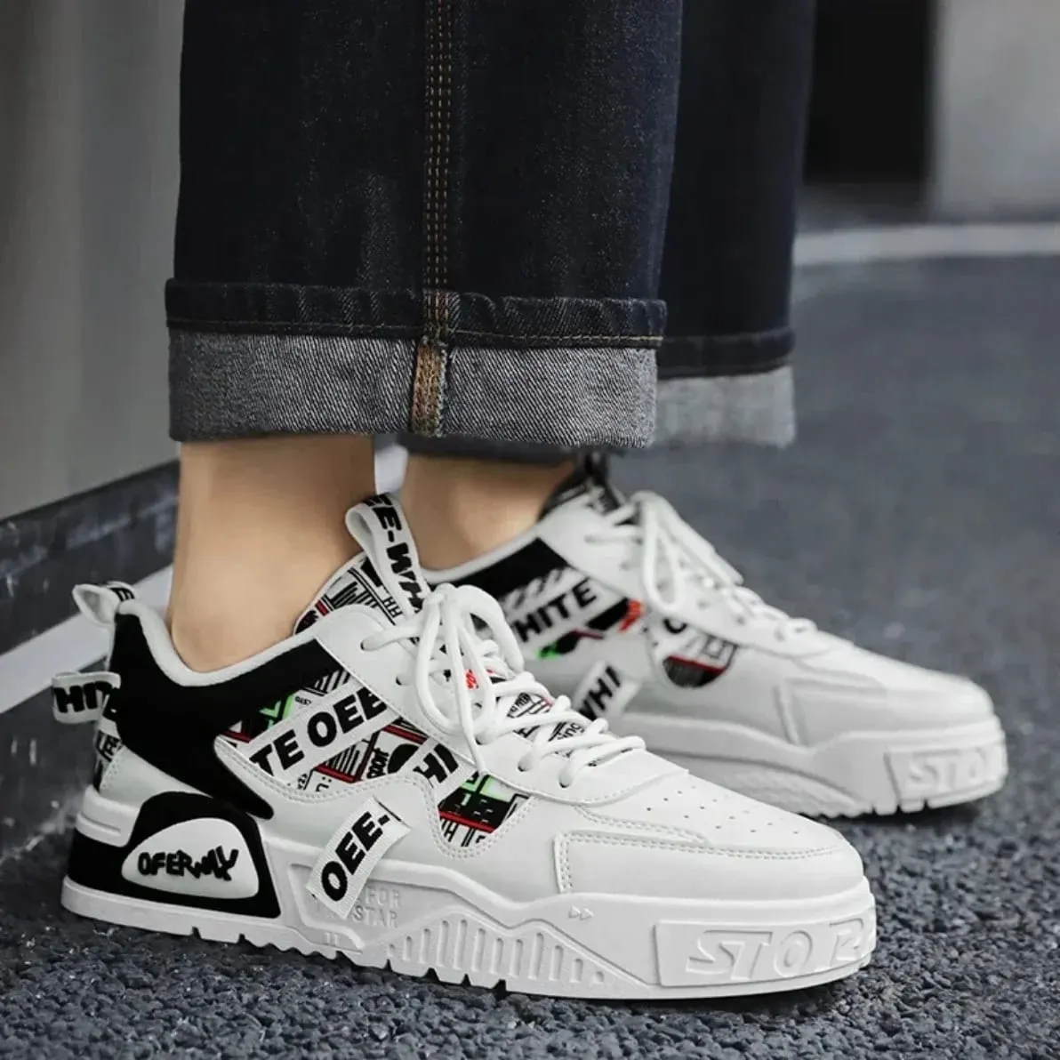 New Skateboard Mens Shoes Summer Sneakers Leather Casual Fashion Outdoor Running Sports Hiking Tennis Platform Designer Luxury — image 6