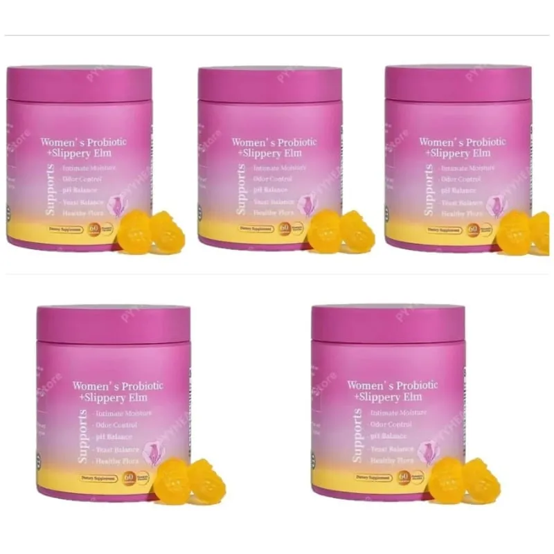 Feminine Wellness Probiotic Gummies with Slippery Elm PH Balance and Flora Support for Women Pineapple Flavor 60 Count — image 11