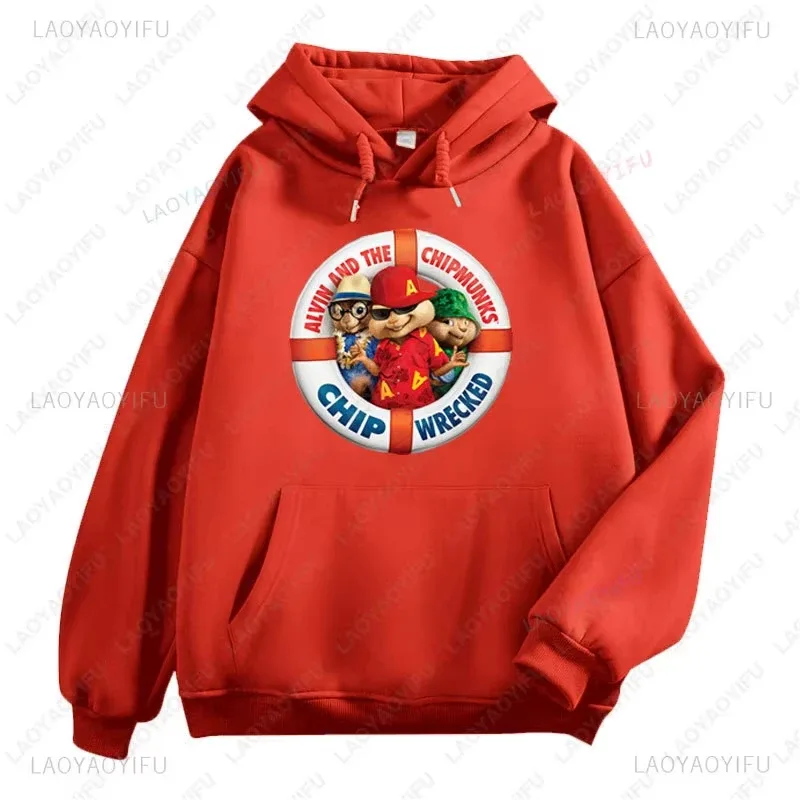 Hoodie Anime Alvin And The Chipmunks Sweater Uniseks Pakaian Jalanan Kasual Motif Huruf A Ramah Lingkungan Promo