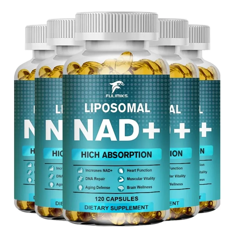 תוסף קפסולות NAD Liposomal NAD+ תוסף - Aging Defense Cellular Energy תפקוד הלב והמוח