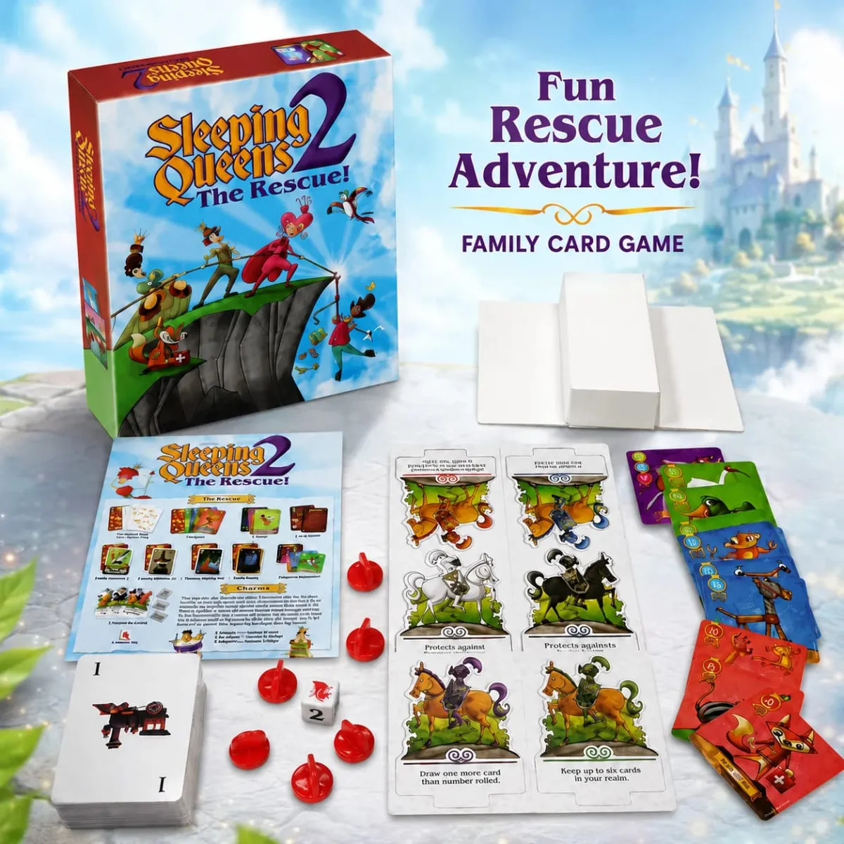 Sleeping Queens 2 The Rescue Fantasy Card Game Kids Strategy Adventure Family Party Travel English Version — image 2
