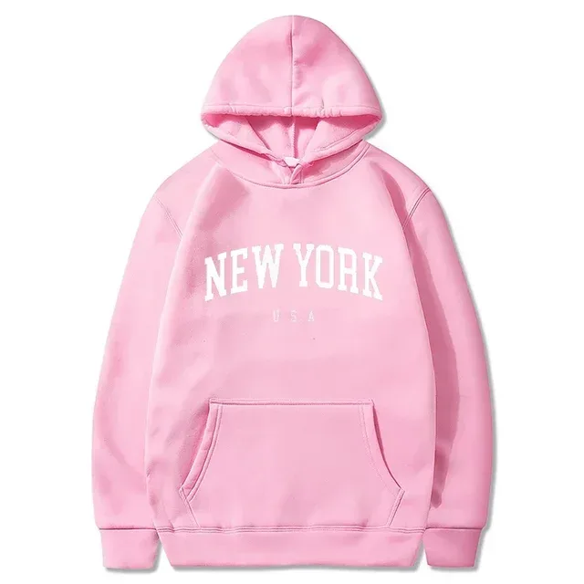 Women New York U.S.A City Hoodies Fashion Letter Printed Graphic Sweatshirts Loose CasuaMen l Harajuku Hooded Pullover Sportwear — image 43