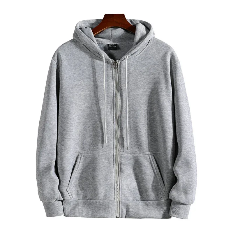 Zipper hoodie new men's autumn and winter long-sleeved hoodie fashionable and casual men's wear sportswear loose clothing — image 5