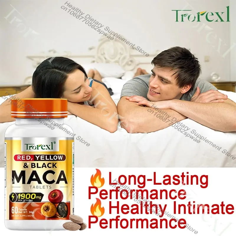 Male Performance Supplements – Support Resilience Physical Confidence & Endurance with Tri-Color Root Blend