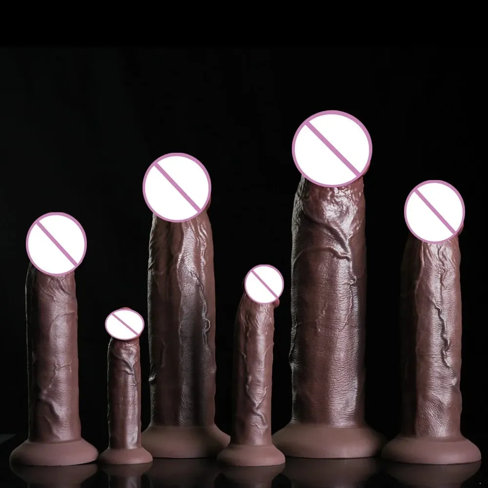 Super Realistic Long Dildo Soft Silicone Anal Dildos Strapon Dick Butt Plug Masturbator Penis Adult Sex Toys for Men Women — image 1