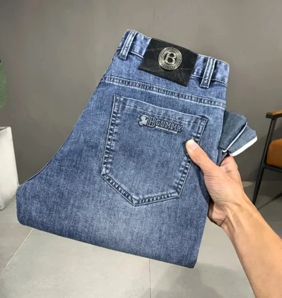 Brand Men's Straight-leg Jeans High-quality Light Luxury Embroidered Casual Versatile Fashion Slimming Smooth Silhouette Style — image 11