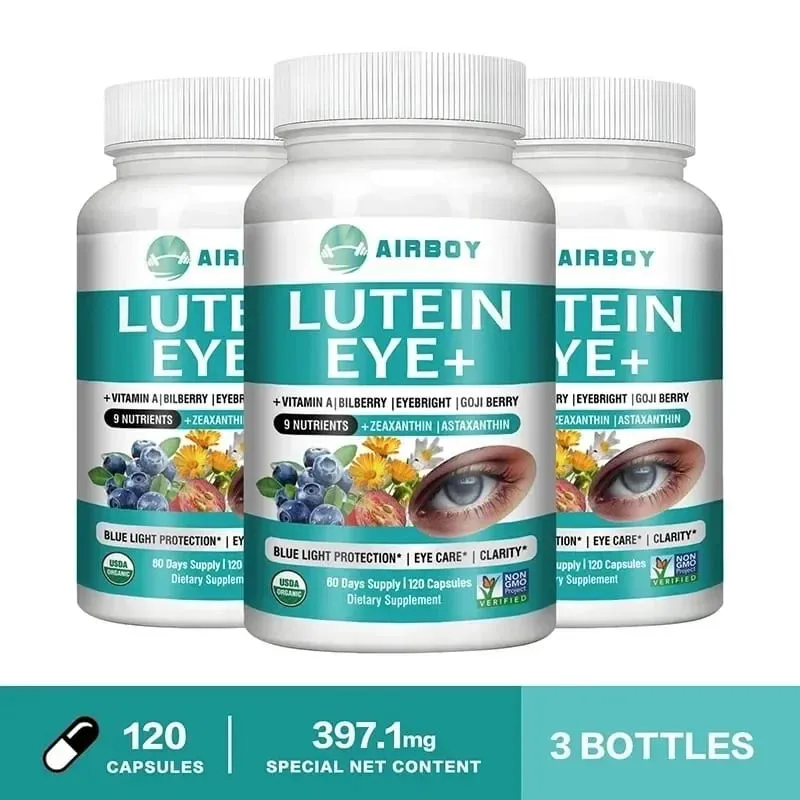 Lutein Eye - Supports Eye Health Reduces Eye Fatigue and Dry Eyes Reduce Blue Light Damage - with Astaxanthin Vitamin A Bilberry — image 8