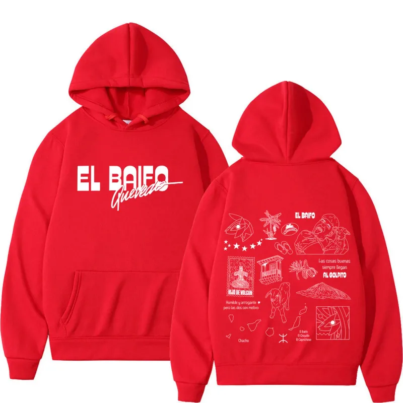 EL BAIFO Album 2026 Tour Graphics Hoodies Men Women Hip-hop Pullover Autumn Winter Loose Casual High Quality Sweatshirts