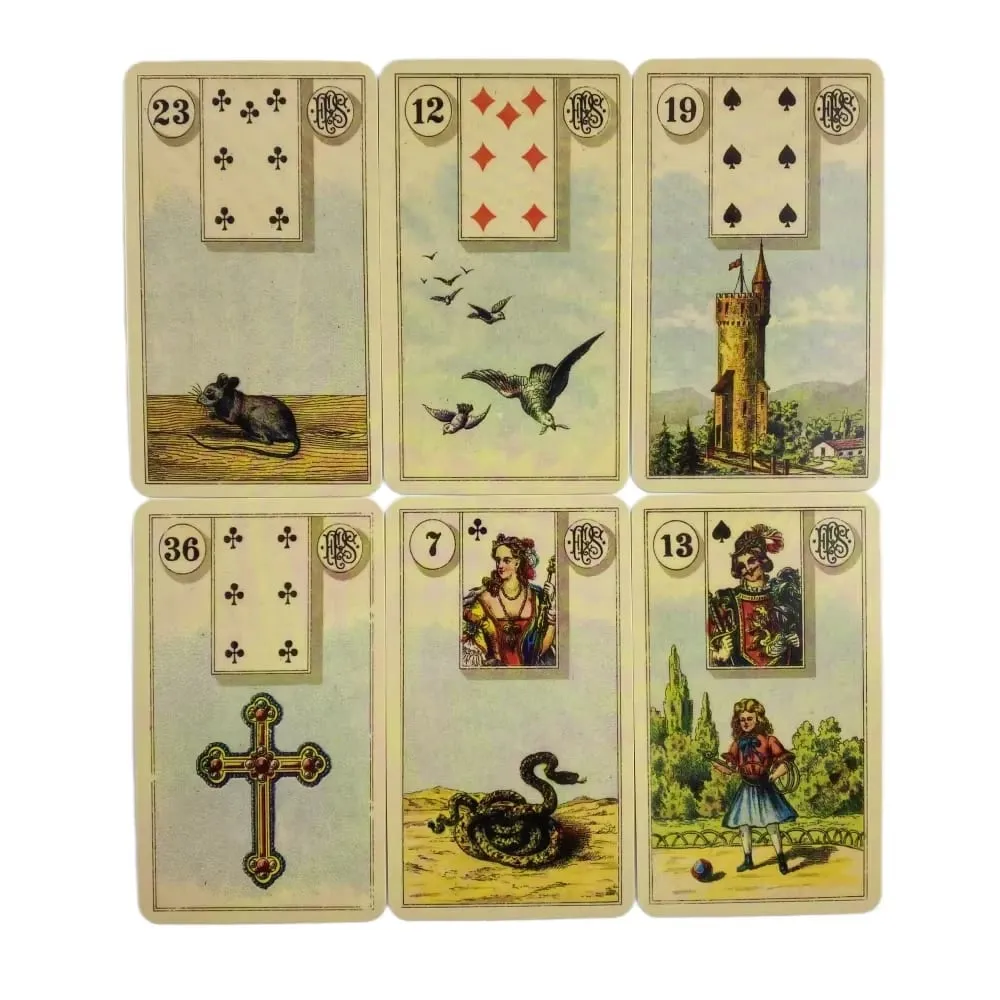 36 Full-Color ArtGame Card Divination Tarot Tableau Grand Tableau Lenormand Cloth Grand Tableau Leno