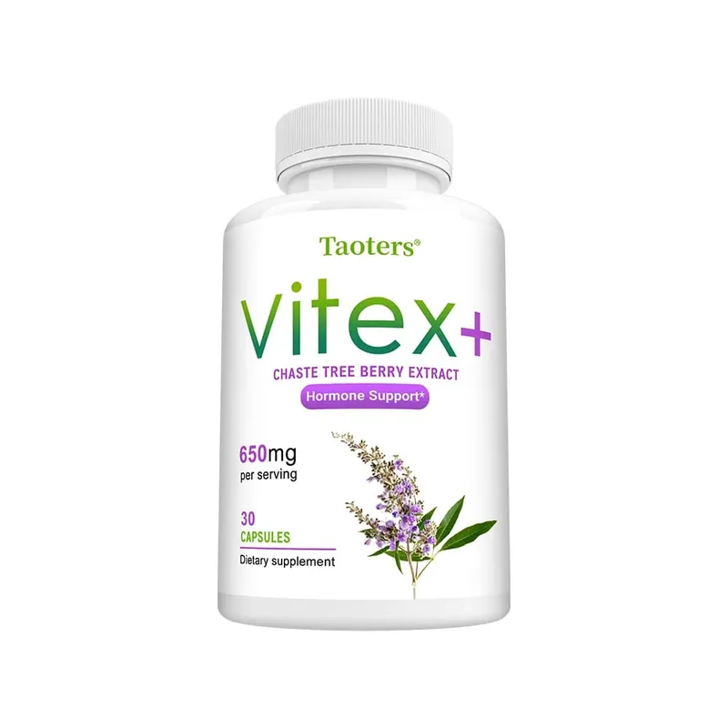 Organic Vitex Chaste Tree Berry Extract Capsules - 650mg Hormone Balance for Women Menopause/PMS Support Mood & Skin Health