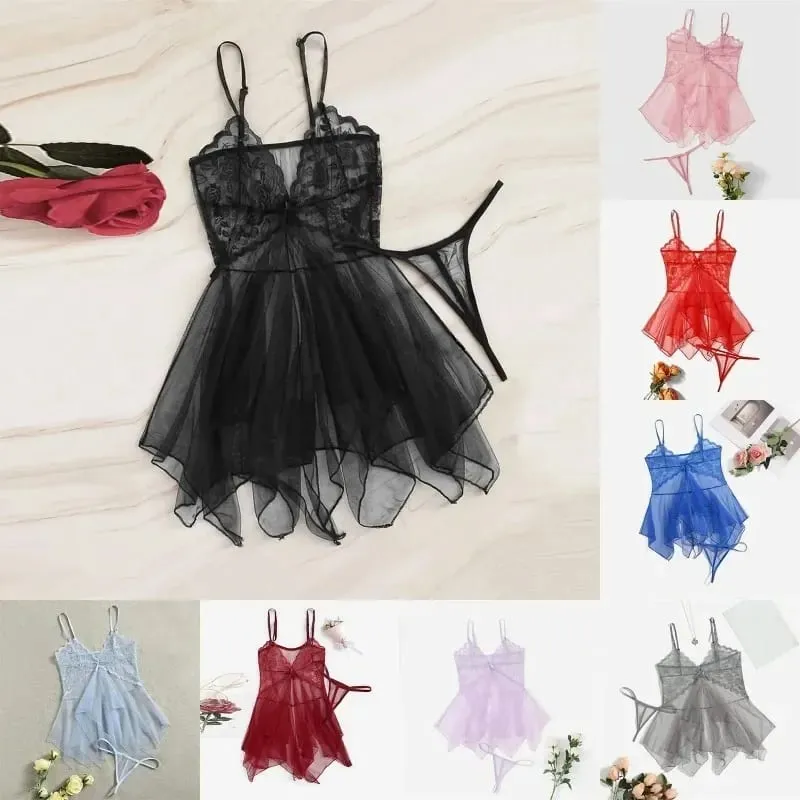 Sexy Lingerie For Fine Women Women'S Lace Fluoroscopy Beauty Tulle Elegant Reverie Sexy Lingerie Fantasy Tulle Intimate Set New
