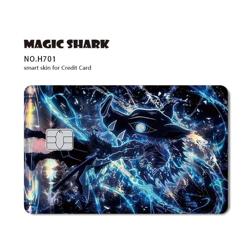 Magic Shark 2026 New Hot Demon Slayers Anime Shinny Holographic Laser Skin Cover Sticker Film for Debit Credit Bank Card