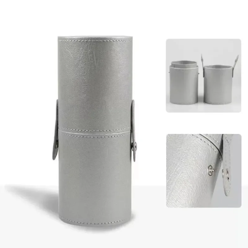 PU Leather Makeup Brush Bucket Dust-Proof Waterproof Empty Cosmetic Brushes Pen Holder Portable Makeup Brush Organizer — image 15