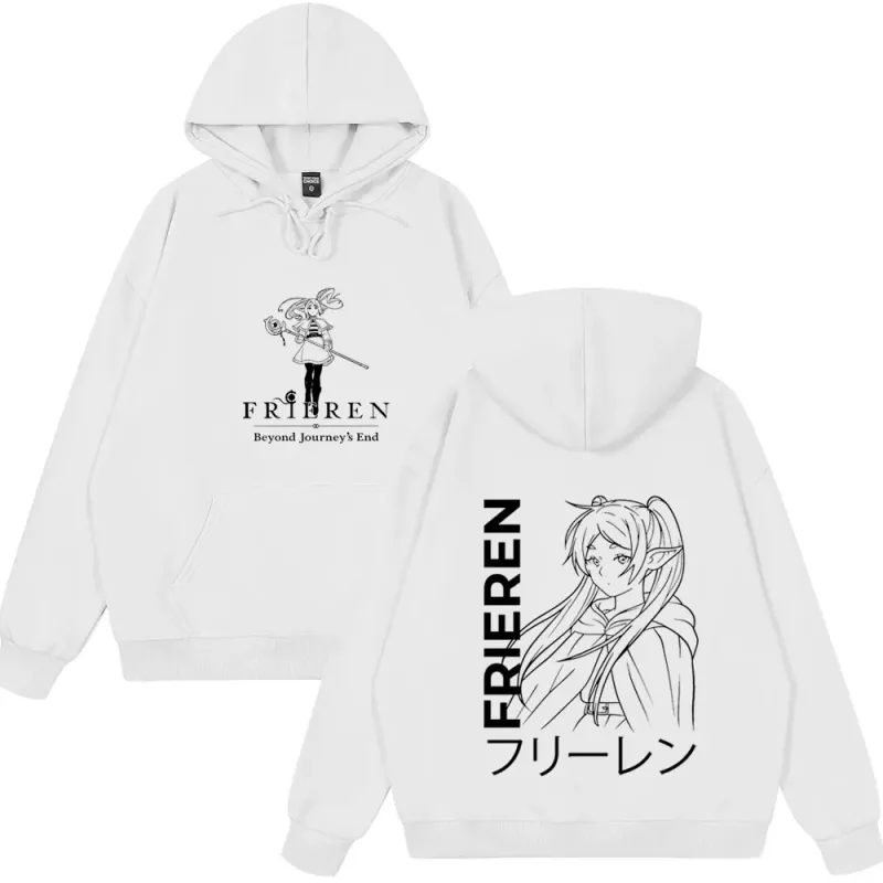 Anime Frieren: Beyond Journey's End Hoodies Herr Damkläder Mode Harajuku Toppar Par Stil Bär Vinter Fleeecekläder — image 4