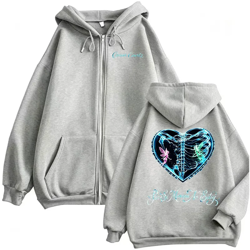 Omar Courtz Por Si Manana No Estoy Tour Print Zipper Hoodies Men Women Fashion Casual Hip Hop Sweatshirt Jacket Coats Streetwear — image 6