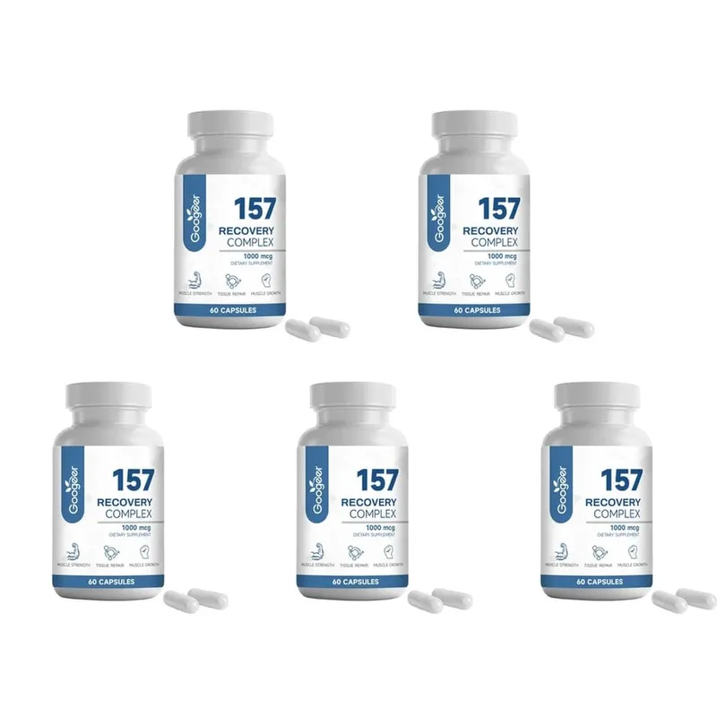 Googeer 157 Recovery Complex Capsules for Muscle Strength and Tissue Repair L-Lysine Amino Acid Blend Daily 60 Capsules