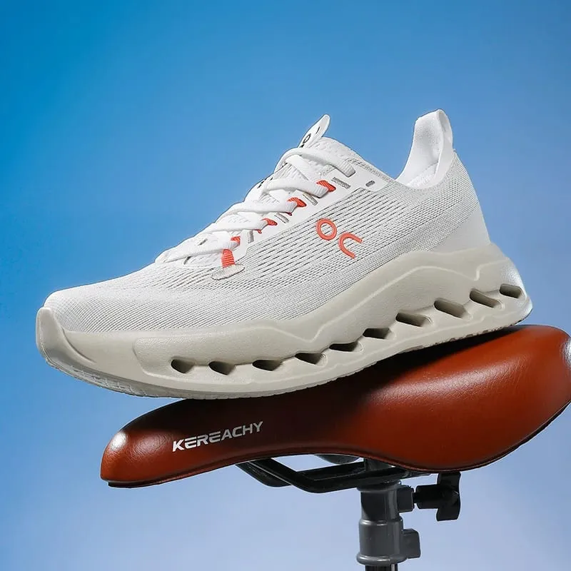 Men's Running Shoes Breathable Mesh Shock Absorption Hollow Out Sole Lightweight Sports Sneakers Non-slip Walking Shoes — image 2