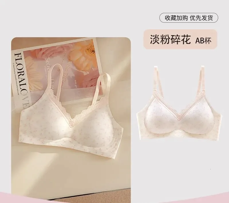 Purely desirable French-style floral lace lingerie for women with small busts designed to enhance the bust gather side breasts — image 10