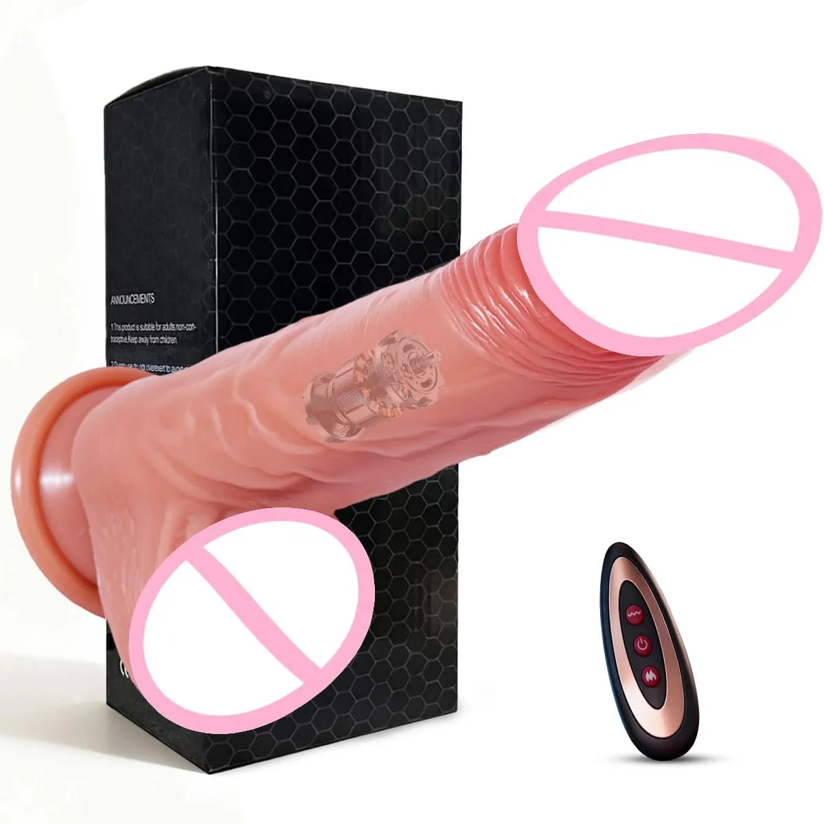 Thrusting Realistic Dildo Sex Toys Heating Thick Anal Dildos Telescopic Vibrating Modes Adult Sex Toys for Men Women Couple 18+ — image 1
