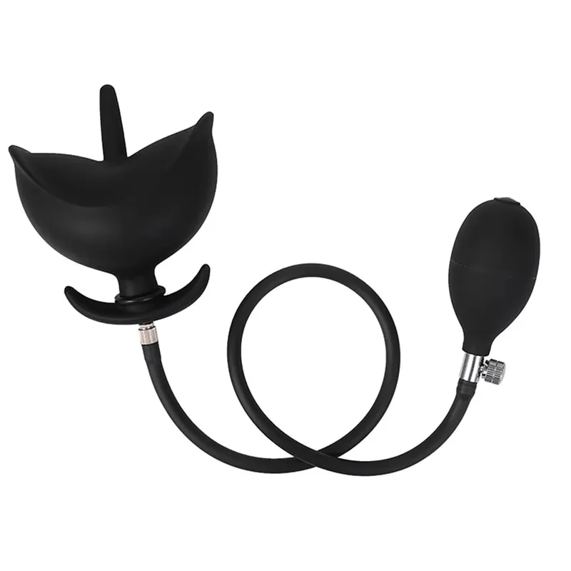 3D Flower Anal Expander Expand Inflatable Anal Plug Enema Training Buttplug Anal Butt Dilator Ass Prostate Sex Toy for Men Women