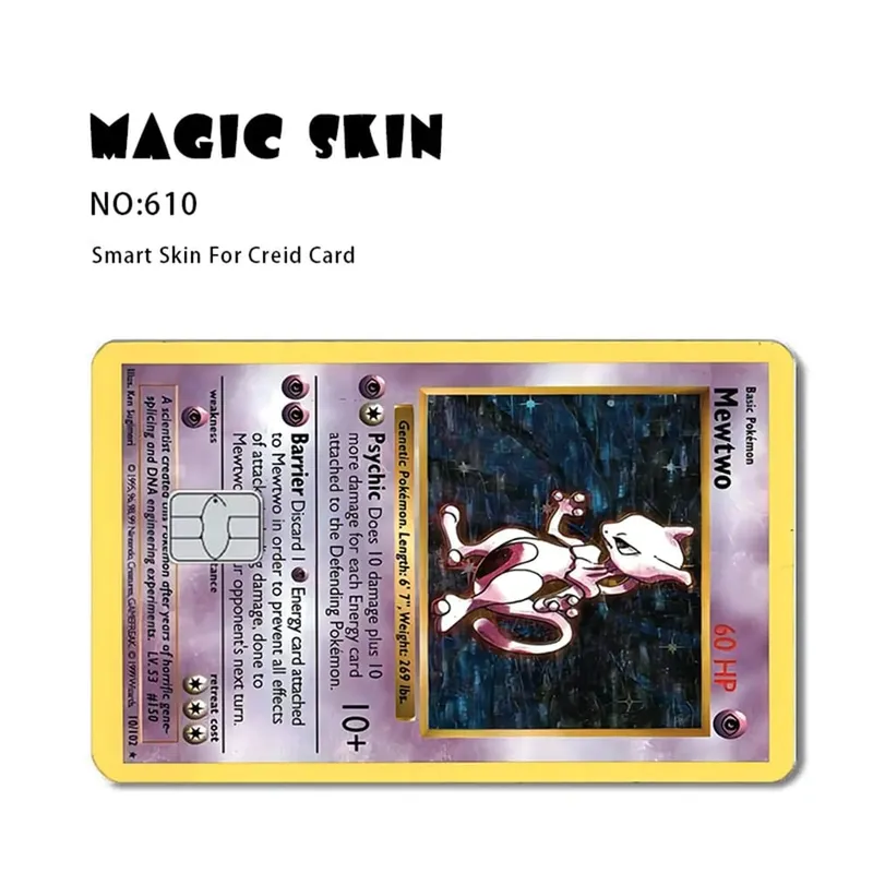 Anime Pokemon Pikachu tarjeta de crédito piel 2.5D HD pegatinas tarjeta calcomanía tarjeta película mate piel pequeño Chip pegatina impermeable regalos Juguetes — image 3