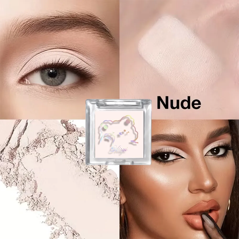 White Eyeshadow Palette Matte Shimmer Highlighter Waterproof Long Lasting Brightening Eye Makeup for Cut Crease — image 5