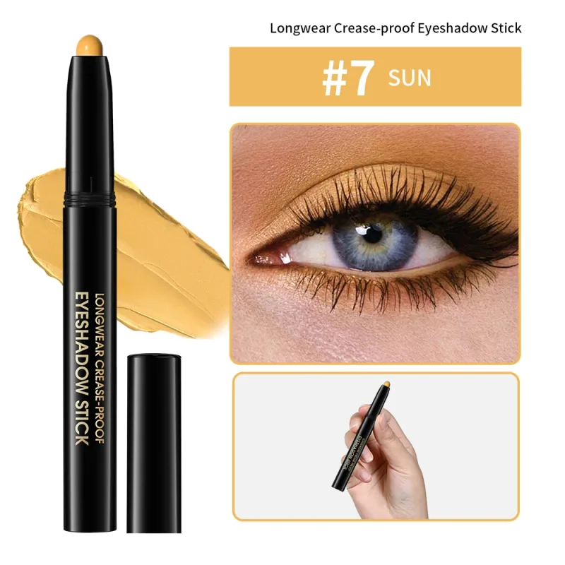 10colors Eyeshadow Stick Matte & Shimmer Shades Waterproof Smudge-proof Glitter Eyeshadow Pencil Stick Lasting Smooth Eye Makeup — image 11