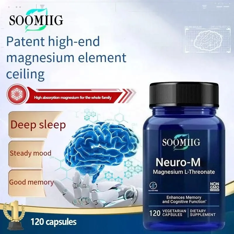 Soomiig Magnesium L-Threonate - Promotes Brain Health Enhances Memory Concentration & Cognition Boosts Nerve Energy — image 2