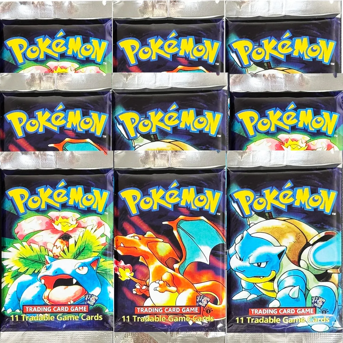 Set Dasar Edisi Pertama 1999 Paket Booster Set Dasar TCG Kartu Permainan Tak Terbatas Koleksi Pokemon Charizard Blastoise Venusaur PTCG — image 3