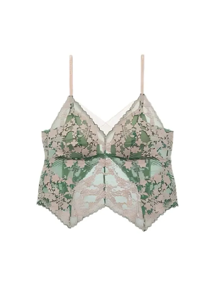 Elegant French Embroidered Halter Bra Small Chest Wrinkle-Free Lingerie Set Beauty Back UK Fit Adjustable Comfort Summer MOYISU — image 3