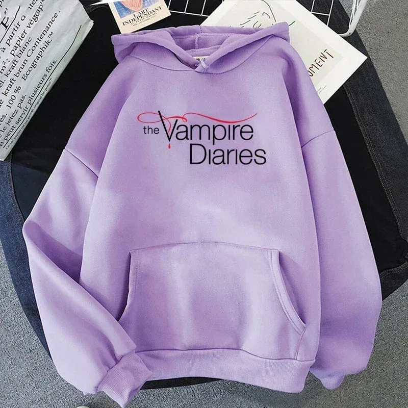 2026 New The Vampire Diaries Print Hoodie Women Men Casual Tops Autumn And Winter Sweatshirts Long Sleeve Harajuku Pullover — image 9