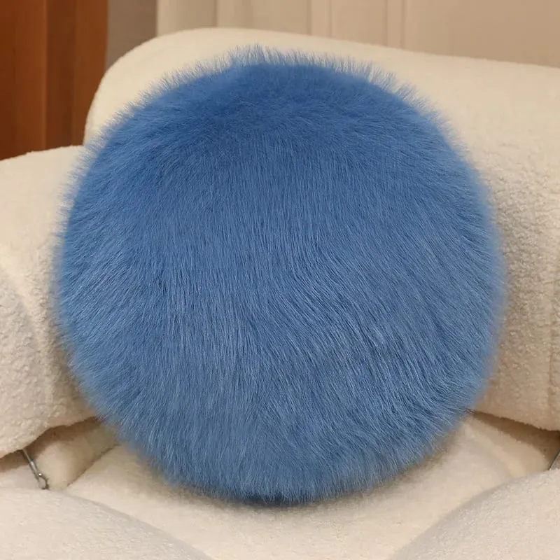 30cm Long Plush Fluffy Round Plush Pillow Cartoon Ball Pillow Accompany Stuffed Pillow Car Home Sofa Decor Plush Cushion